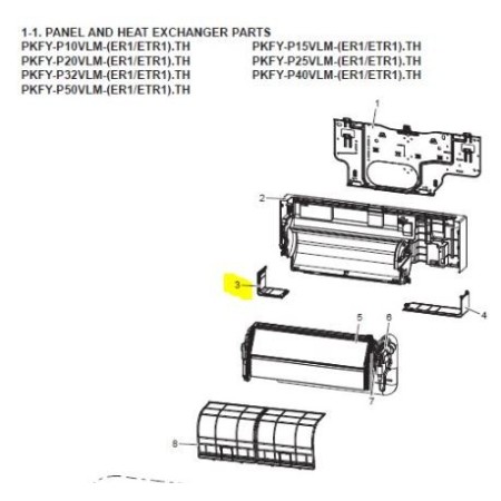 ESQUINA IZQUIERDA SPLIT MISTUBISHI ELECTRIC PKFY-P32VLM-ER1.TH