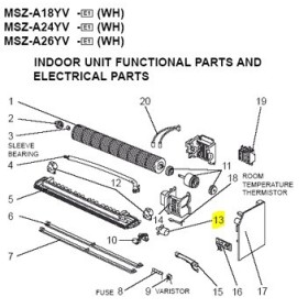 MOTOR LAMA UNIDAD INTERIOR MITSUBISHI MSZ-A18YV-E1