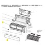 Carcasa T2W ECW 000 + tapa T2W ECY 010 de filtros unidad interior Mitsubishi MSZ-HR50VF-E7