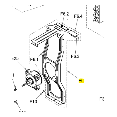 SOPORTE MOTOR UNIDAD EXTERIOR DAIKIN RXF35C5V1B 5016221