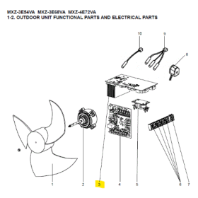 Placa inverter unidad exterior Mitsubishi Electric MXZ-3E54VA-E1 E22T10440