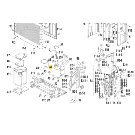 C371- COMPRESOR EXTERIOR DAIKIN 1YC23GXD/1YC23EXD 2MXS40BVMB 1250086