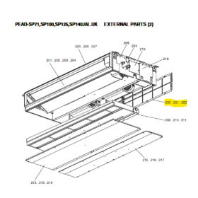 Filtro de aire unidad interior conductos MITSUBISHI ELECTRIC modelo PEAD-SP100JA.UK S70E70500