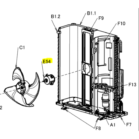 MOTOR VENTILADOR UNIDAD EXTERIOR DAIKIN AZQS125B7Y1B 5008838