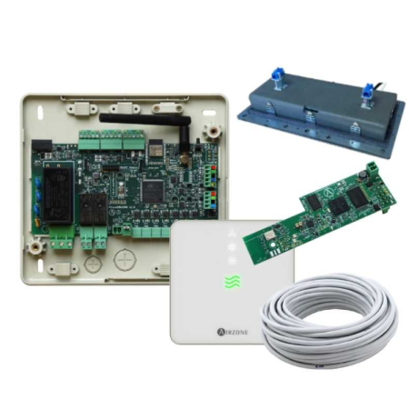 Pack Airzone Flexa 25 AZC25PCB1MOTW  - Central de sistema + AirQ Box + AirQ Sensor + 2 cable bus 15m + wifi