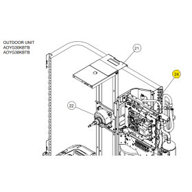 Placa control exterior FUJITSU AOYG36KBTB 9AGF13666