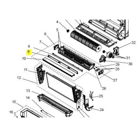 LAMA FRONTAL UNIDAD INTERIOR MITSUBISHI  MFZ-KJ50VE2-E1