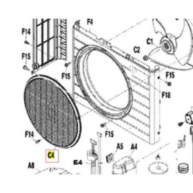 REJILLA PROTECCIÓN VENTILADOR UNIDAD EXTERIOR DAIKIN RXB35C5V1B