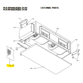 Filtros unidad interior conductos MITSUBISHI modelo PEA-RP200GAQR2.TH-AF