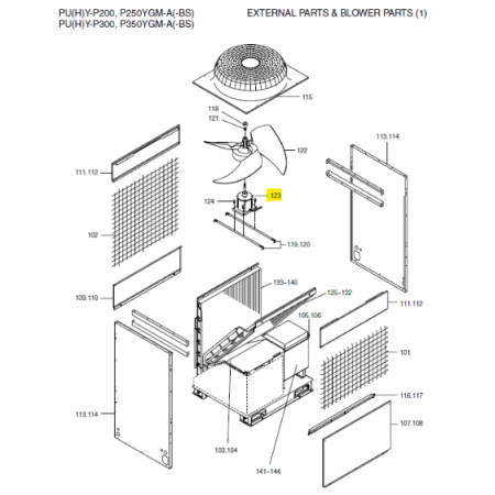 Motor ventilador unidad exterior MITSUBISHI ELECTRIC PUHY-P300YGM-A R63Y43221