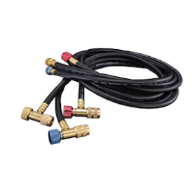 Juego de mangueras con válvulas de acceso anti-fugas 1/4" SAE BD-303-14