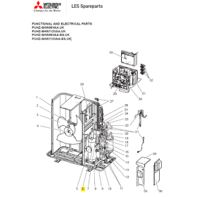 Compresor unidad exterior MITSUBISHI ELECTRIC modelo PUHZ-SHW112VAA.UK 315908