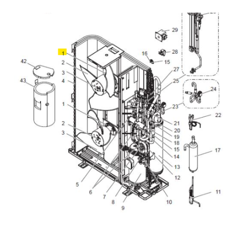 Motor ventilador unidad exterior Mitsubishi Electric PUMY-P200YKM2R1 R01C01221 578818