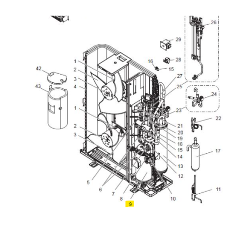 Compresor unidad exterior Mitsubishi Electric PUMY-P200YKM2R1 T974A0009 605266