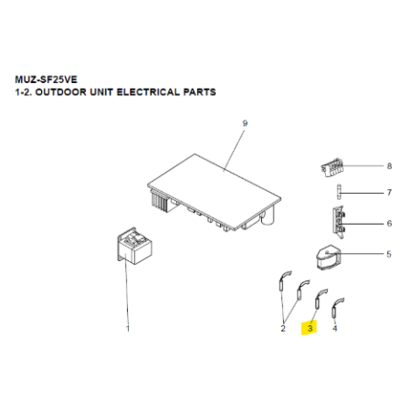 SONDA TEMPERATURA UNIDAD EXTERIOR MITSUBISHI MUZ-SF25VE-E1 473658
