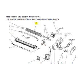 TURBINA AIRE UNIDAD INTERIOR MITSUBISHI ELECTRIC MSZ-GC25VA-E1/E2 E22A89302