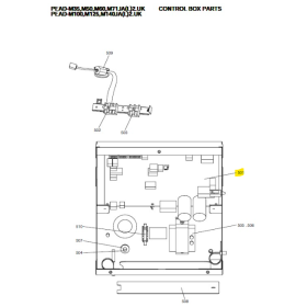 Placa de control unidad interior conductos MITSUBISHI ELECTRIC PEAD-M71JA2.UK S70K15310 605957