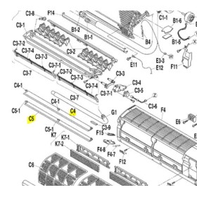 Kit lamas horizontal superior e inferior unidad interior split DAIKIN ATXS25E2V1B