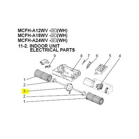 MOTOR VENTILADOR UNIDAD INTERIOR MCFH-A18WV-E1