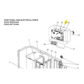 Placa electrónica de control unidad exterior Mitsubishi Electric PUHZ-RP71VHA4 734595