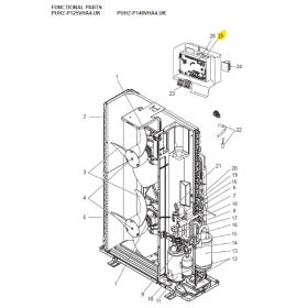 Placa inverter exterior MITSUBISHI ELECTRIC modelo PUHZ-P125VHA4 S700B6313# 739631
