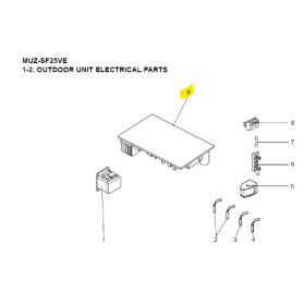 Placa inverter P.C BOARD exterior MITSUBISHI ELECTRIC modelo MUZ-SF25VE-E2