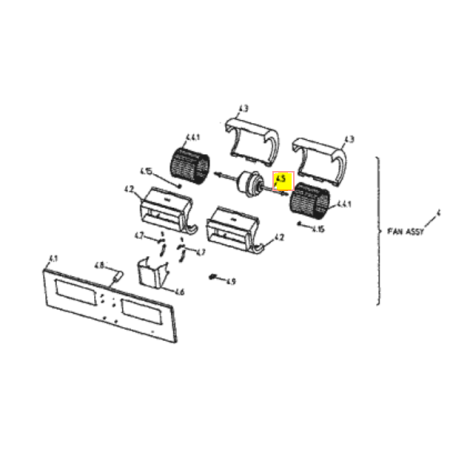 MOTOR VENTILADOR UNIDAD INTERIOR DAIKIN FDEQ71B8V3B 652113P (P.4.5)