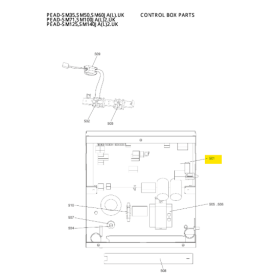 Placa de control unidad interior conductos MITSUBISHI ELECTRIC modelo  PEAD-SM100JA2.UK S70K15310
