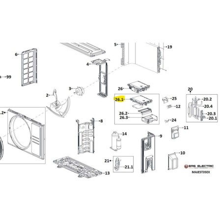 PLACA CONTROL EXTERIOR EAS ELECTRIC MAJEST35EX 17222000033097