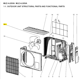 Motor ventilador unidad exterior Mitsubishi Electric MUZ-HJ25VA-E1 473571