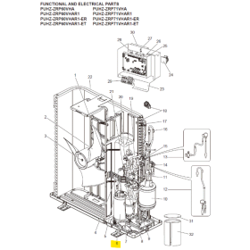 Compresor unidad exterior MITSUBISHI ELECTRIC modelo PUHZ-ZRP71VHAR1 413663 T9220G607