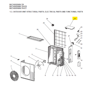 Placa P.C BOARD inverter exterior MITSUBISHI ELECTRIC modelo SUZ-KA50VA6.TH 474991 E27E56451