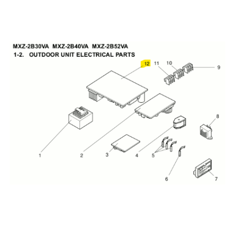 Placa inverter exterior MITSUBISHI ELECTRIC modelo MXZ-2B30VA-E1 E22F23451 232059