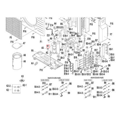 Compresor unidad exterior DAIKIN RZQ140B7W1B