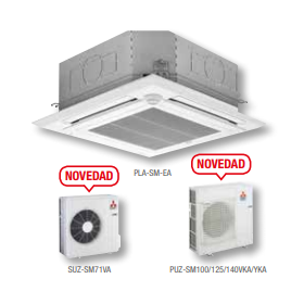 AIRE ACONDICIONADO MITSUBISHI ELECTRIC SERIE PRO CASSETTE MGPLZ-125YEA 10406 FRIG/H TRIFÁSICO