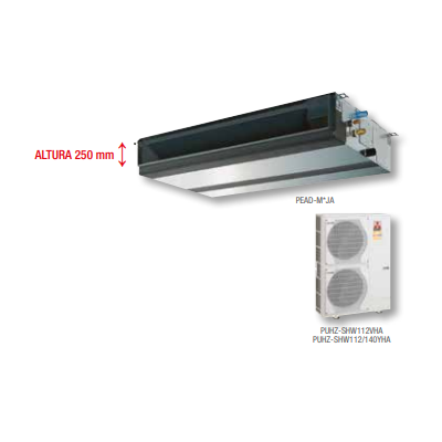 Aire acondicionado MITSUBISHI ELECTRIC HPEZS-M100VJA2 ZUBADAN 8600 FRIG/H 9632 KCAL/H