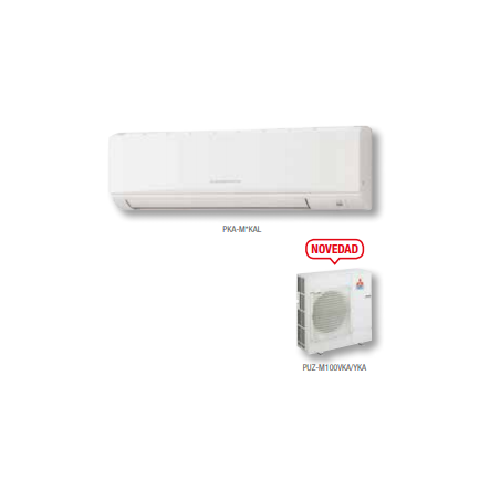 Aire acondicionado MITSUBISHI ELECTRIC MSPKZ-100VKAL2 INVERTER 230V-50HZ 8170 FRIG/H 9632 KCAL/H
