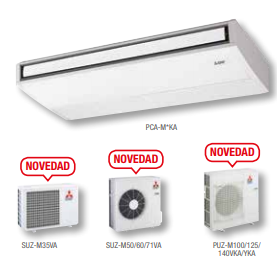 AIRE ACONDICIONADO MITSUBISHI ELECTRIC SERIE STANDARD INVERTER TECHO MSPCZ-71VKA 6106 FRIG/H