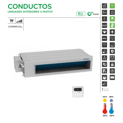 AIRE ACOND. GREE CONDUCTOS UM CDT 42 R32 10320 FRIG/H 11610 KCAL/H 