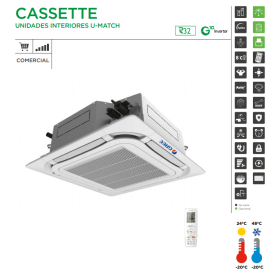 AIRE ACONDICIONADO GREE CASSETTE U-MATCH CST 24 6020 FRIG/H