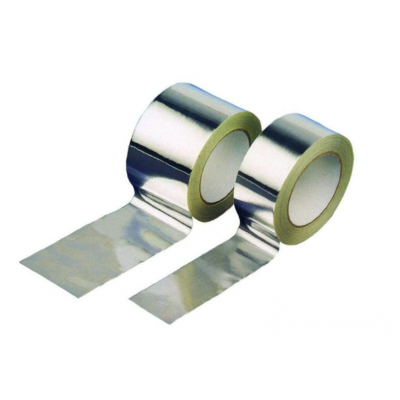 Rollo cinta adhesiva de aluminio puro 50mm x 50mts color aluminio