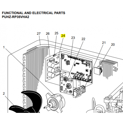 PLACA DE CONTROL UNIDAD EXTERIOR MITSUBISHI PUHZ-RP35VHA2